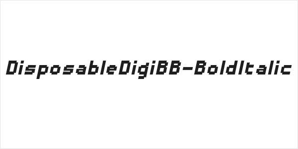 DisposableDigiBB-BoldItalic Logo