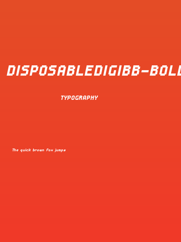 DisposableDigiBB-BoldItalic Poster