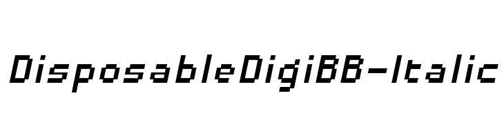 DisposableDigiBB-Italic  Descarca Fonturi Gratis