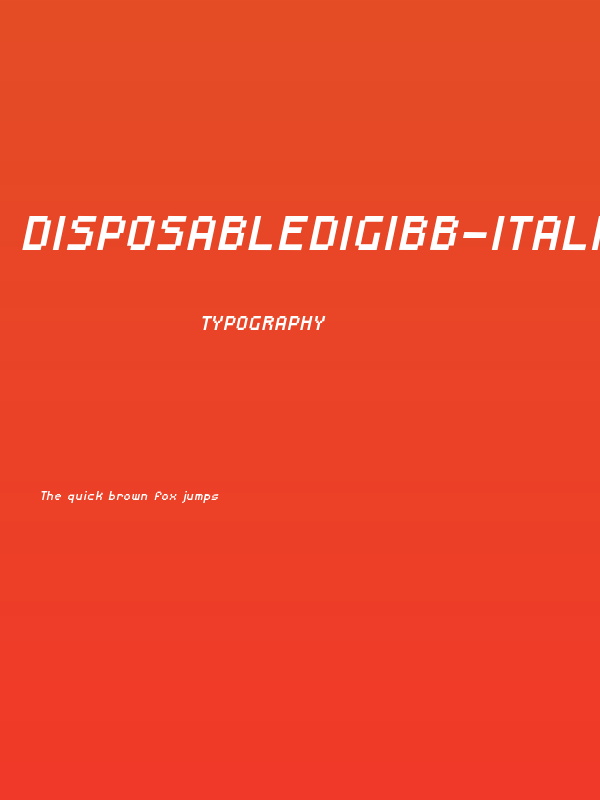 DisposableDigiBB-Italic Poster