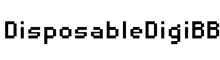 DisposableDigiBB  Frei Schriftart Herunterladen