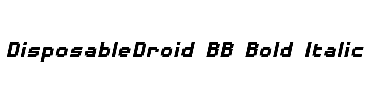 DisposableDroid BB Bold Italic  font caratteri gratis
