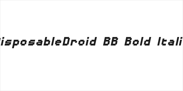 DisposableDroid BB Bold Italic Logo