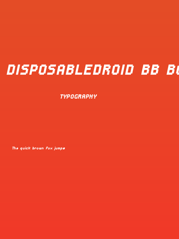 DisposableDroid BB Bold Italic Poster
