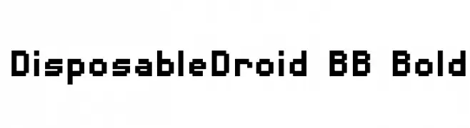 DisposableDroid BB Bold  font caratteri gratis