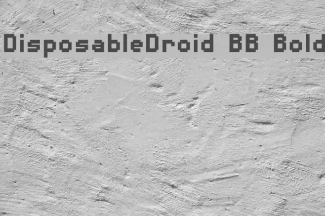 DisposableDroid BB Bold Font examples