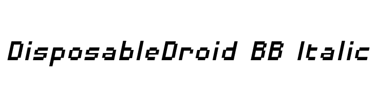 DisposableDroid BB Italic  नि: शुल्क फ़ॉन्ट्स डाउनलोड