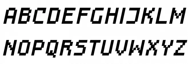 DisposableDroid BB Italic Schriftart Groß