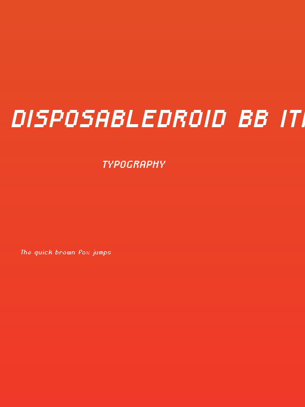 DisposableDroid BB Italic Poster