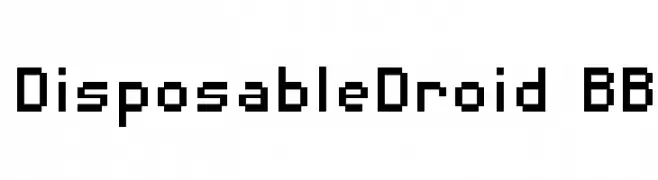 DisposableDroid BB  font caratteri gratis
