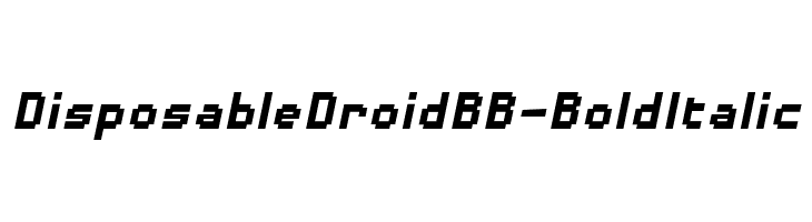DisposableDroidBB-BoldItalic Font