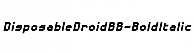 DisposableDroidBB-BoldItalic  Скачать бесплатные шрифты