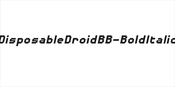 DisposableDroidBB-BoldItalic Logo