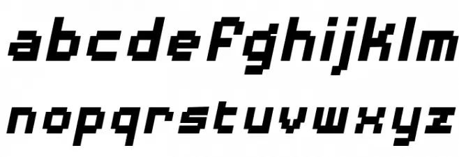 DisposableDroidBB-BoldItalic 字体 小写