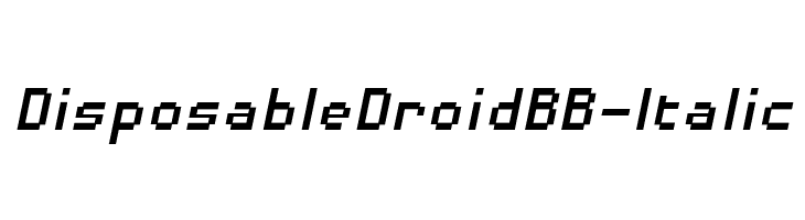 DisposableDroidBB-Italic  Frei Schriftart Herunterladen