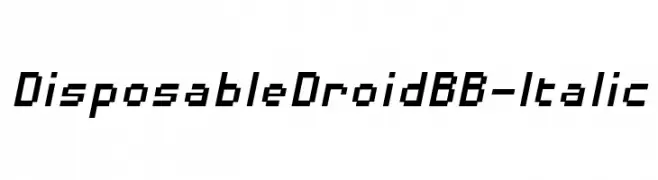 DisposableDroidBB-Italic  नि: शुल्क फ़ॉन्ट्स डाउनलोड