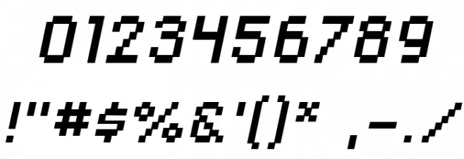 DisposableDroidBB-Italic Font OTHER CHARS