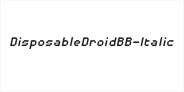 DisposableDroidBB-Italic Logo
