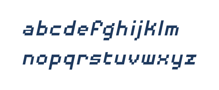 DisposableDroidBB-Italic Lowercase