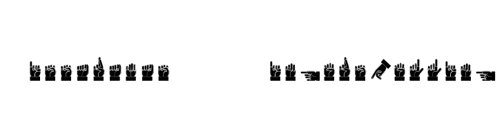 Dissaramas CRU Fingerspelling  font caratteri gratis