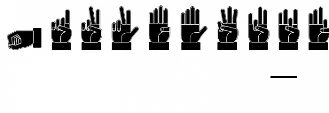 Dissaramas CRU Fingerspelling Font OTHER CHARS