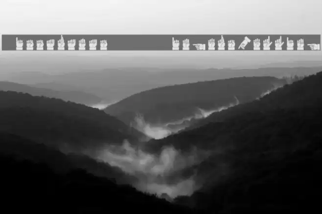 Dissaramas CRU Fingerspelling Font examples