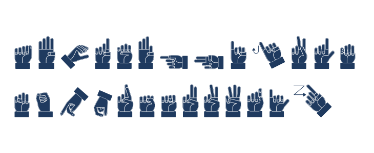 Dissaramas CRU Fingerspelling Lowercase
