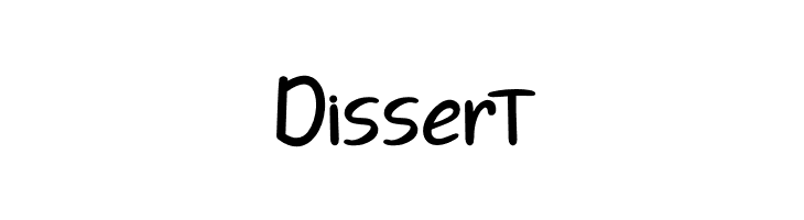 Dissert  フリーフォントのダウンロード