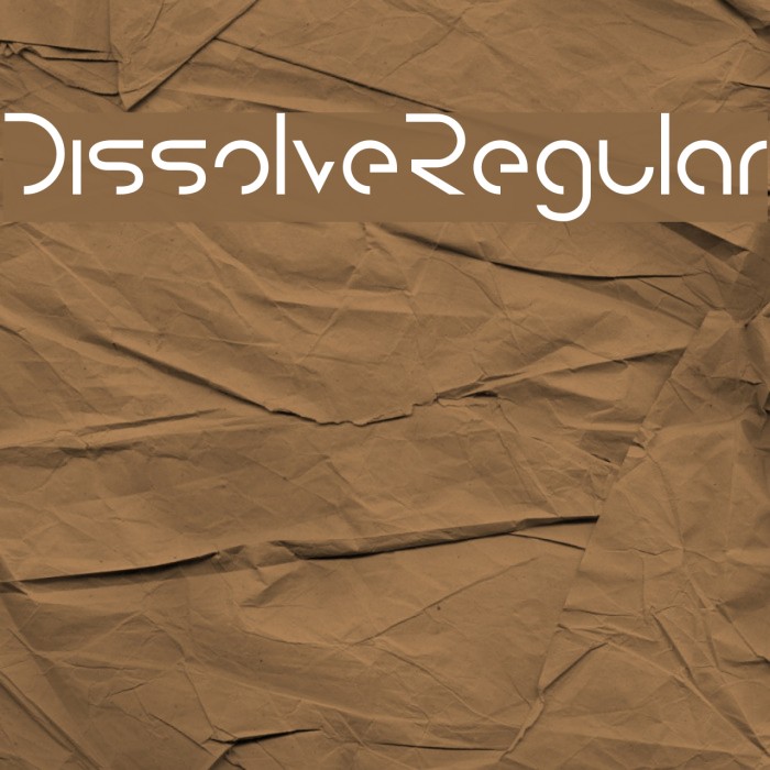 DissolveRegular Шрифта examples