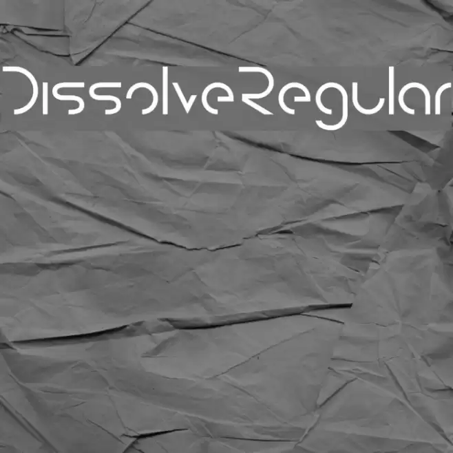 DissolveRegular Font examples