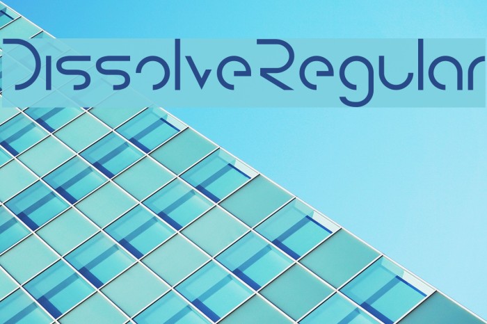 DissolveRegular Шрифта examples