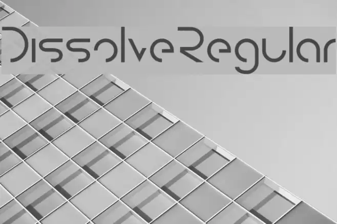 DissolveRegular Font examples