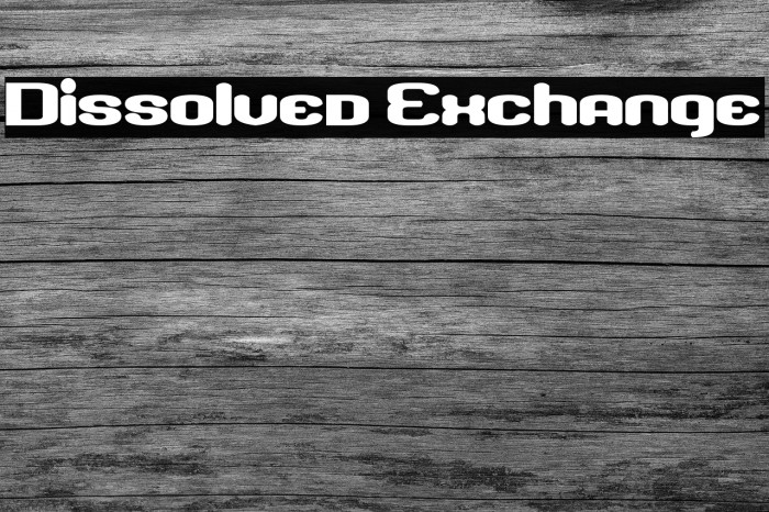 Dissolved Exchange Font examples
