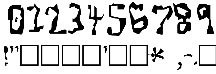 Dissonant Fractured Font OTHER CHARS