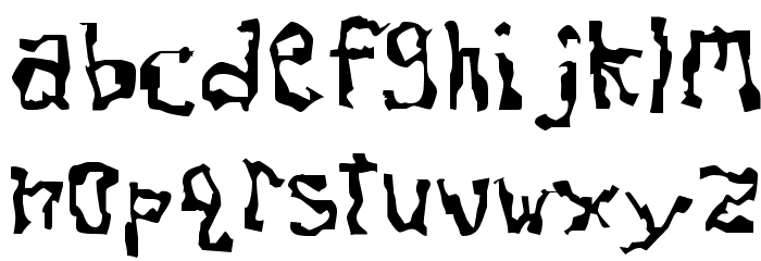 Dissonant Fractured Font LOWERCASE