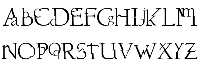 Dissouns Schriftart Kleinbuchstaben