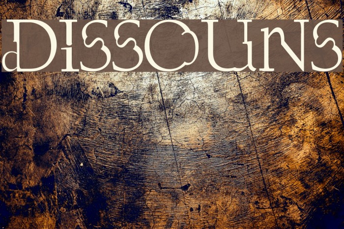 Dissouns Font examples
