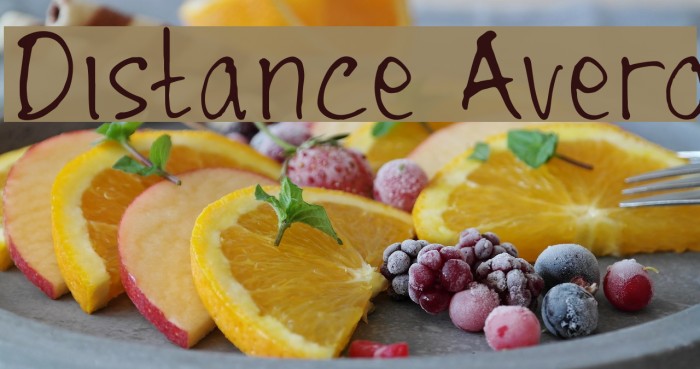 Distance Avero Font examples