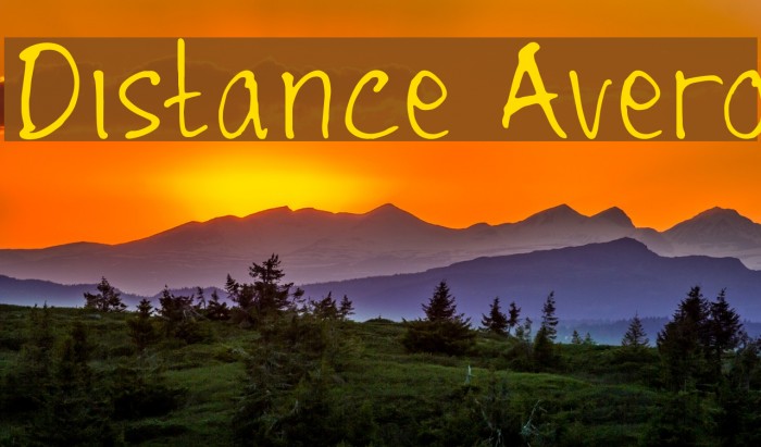 Distance Avero Font examples