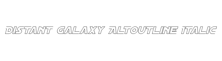 Distant Galaxy AltOutline Italic  font caratteri gratis