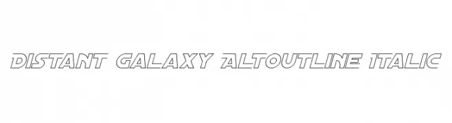 Distant Galaxy AltOutline Italic  Скачать бесплатные шрифты