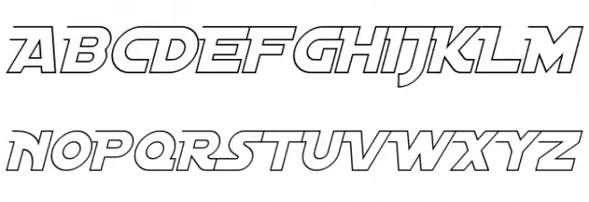 Distant Galaxy AltOutline Italic Schriftart Groß
