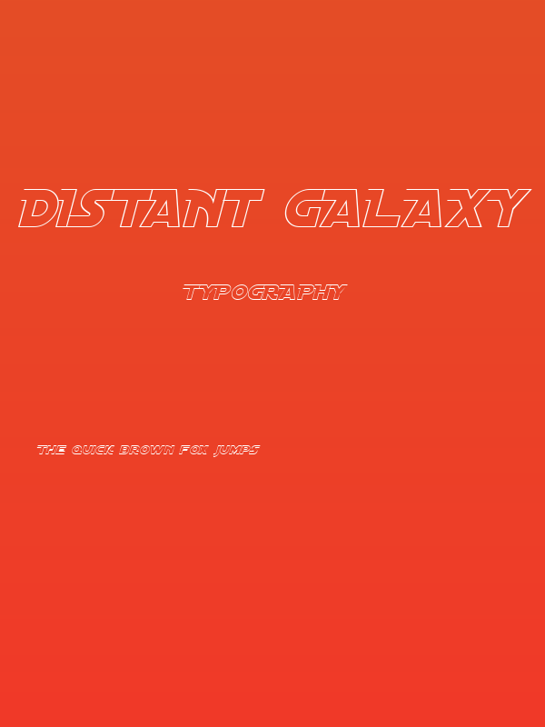 Distant Galaxy AltOutline Italic Poster