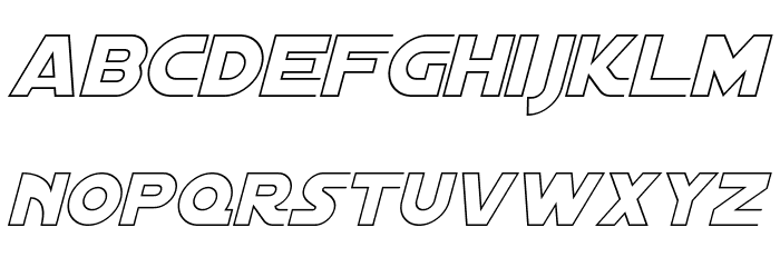 Distant Galaxy AltOutline Italic Font LOWERCASE