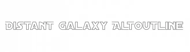Distant Galaxy AltOutline  Free Fonts Download