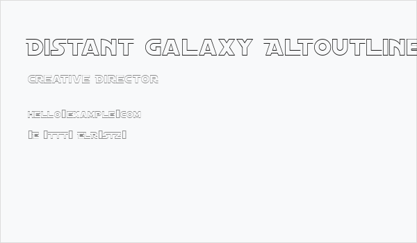 Distant Galaxy AltOutline Business Card
