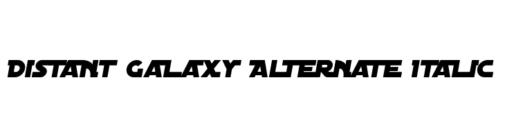 Distant Galaxy Alternate Italic फ़ॉन्ट