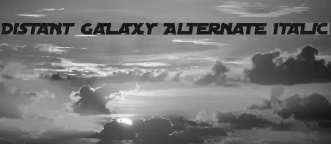 Distant Galaxy Alternate Italic Schriftart examples