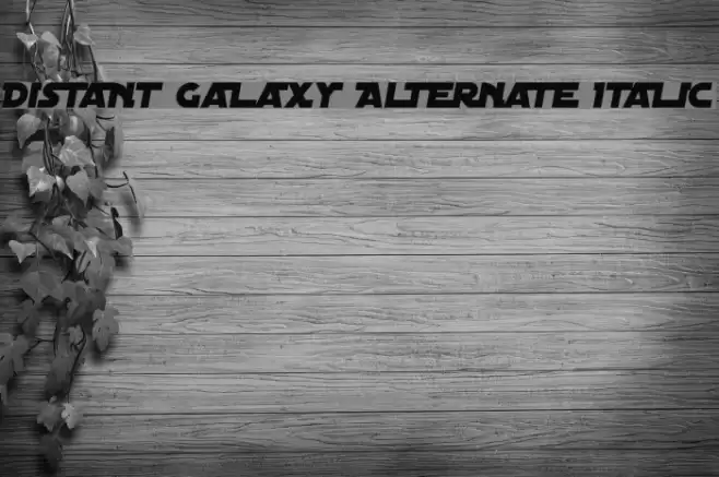 Distant Galaxy Alternate Italic Schriftart examples