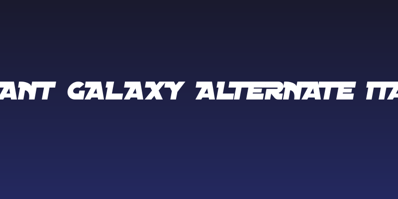 Distant Galaxy Alternate Italic Social Header